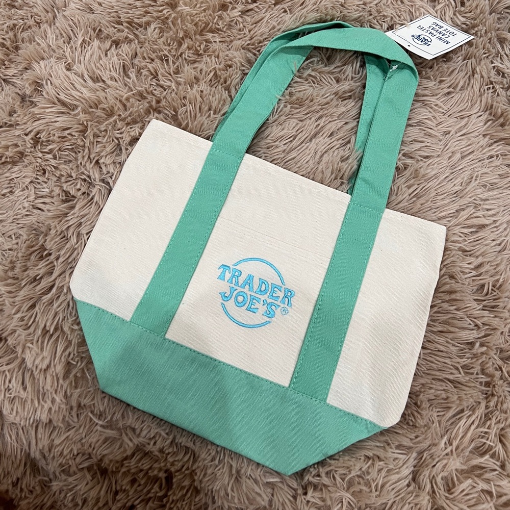 Trader Joe’s mini tote bag green